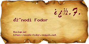 Ónodi Fodor névjegykártya